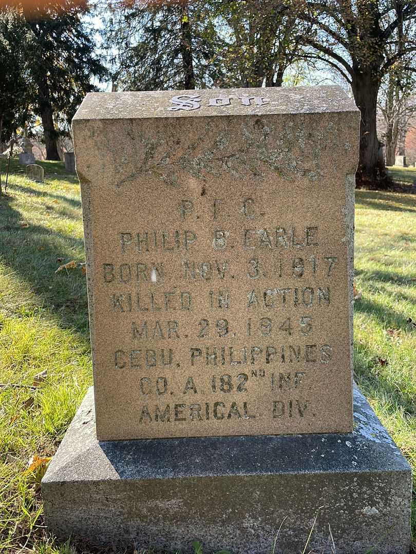 Philip B. Earle's grave. Photo 3