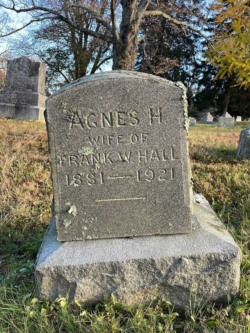 Agnes H. Hall's grave. Photo 1