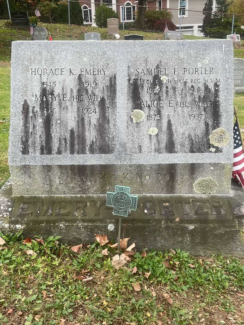 Mary E. Emery's grave. Photo 3