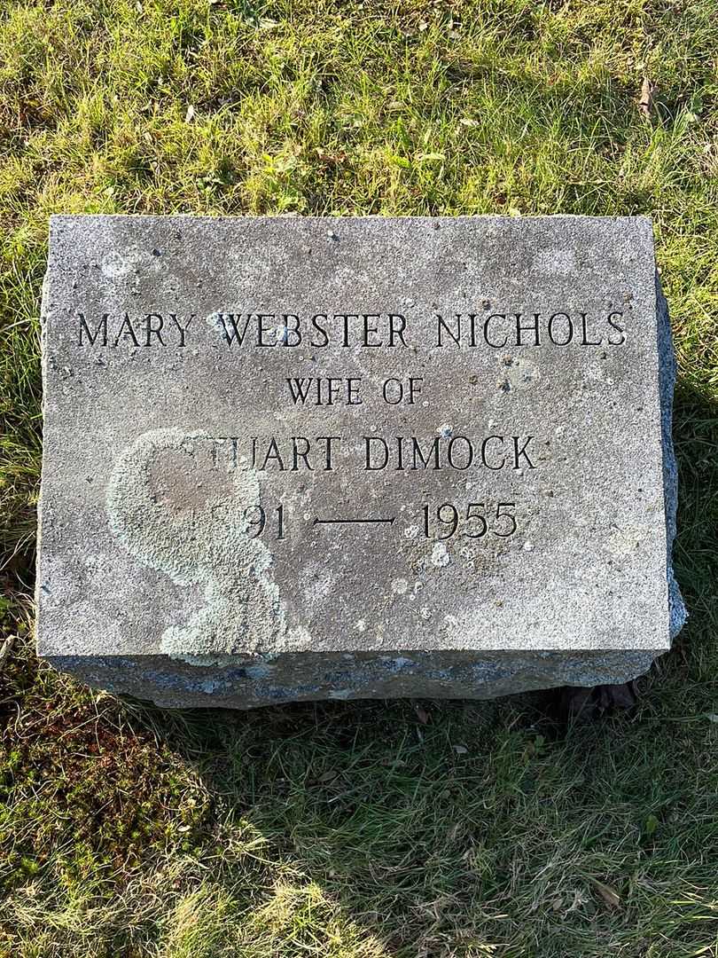 Mary Webster Nichols Dimock's grave. Photo 3