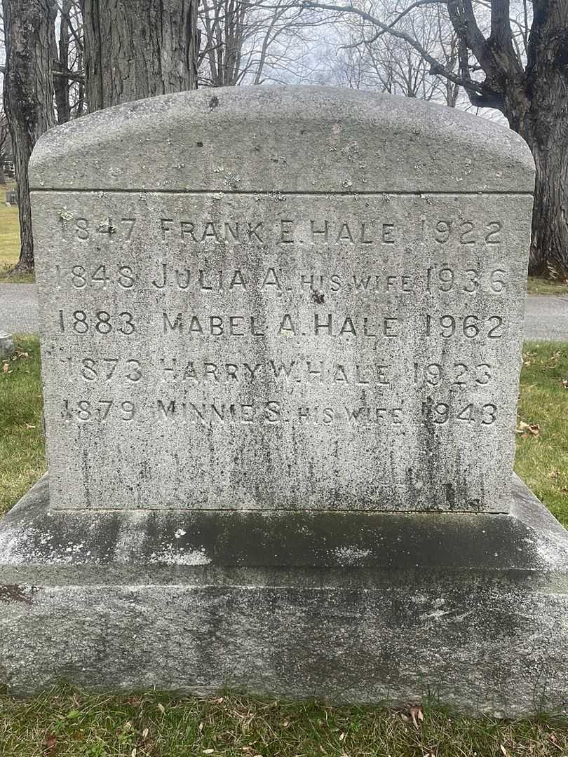 Minnie S. Hale's grave. Photo 3