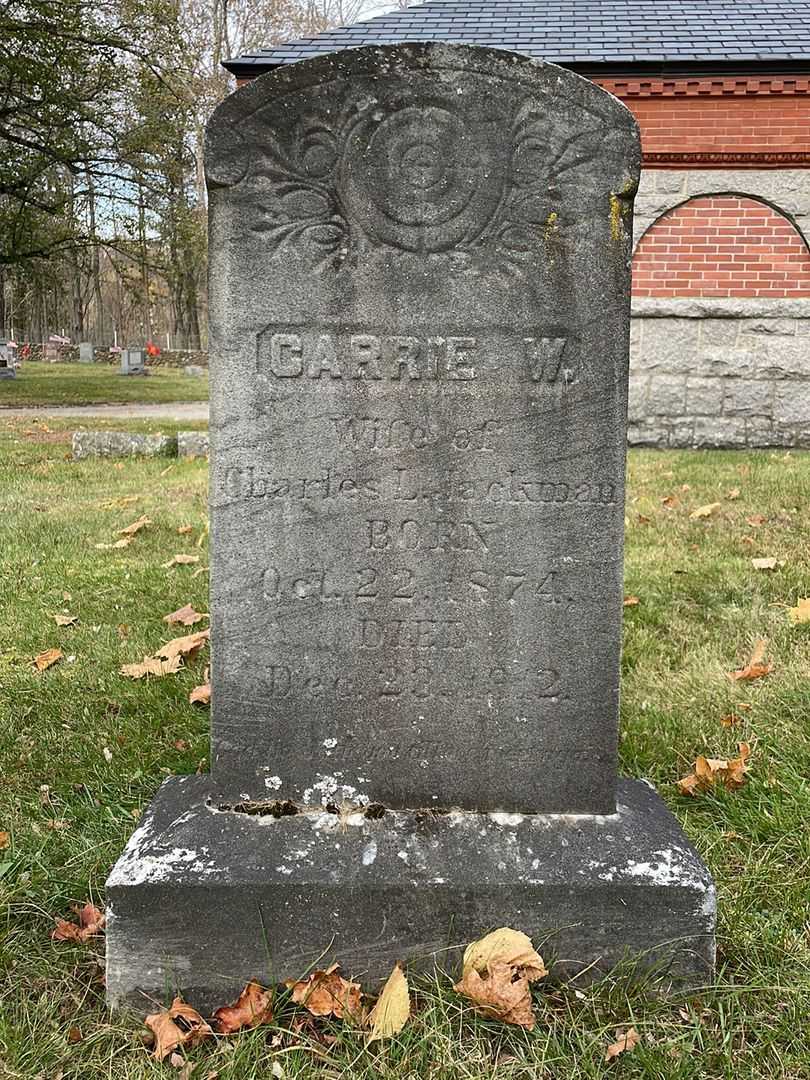 Carrie W. Jackman Grant's grave. Photo 3