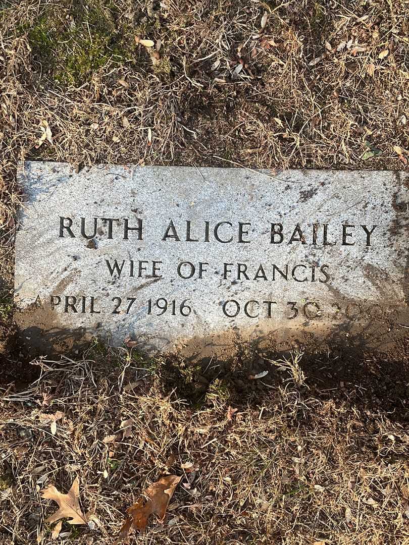 Ruth Alice Bailey's grave. Photo 3