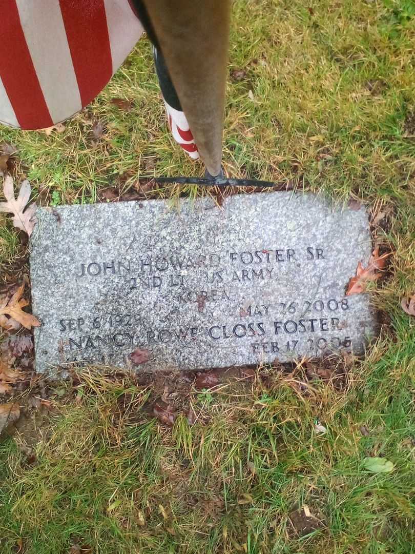 Nancy Rowe Closs Foster's grave. Photo 5