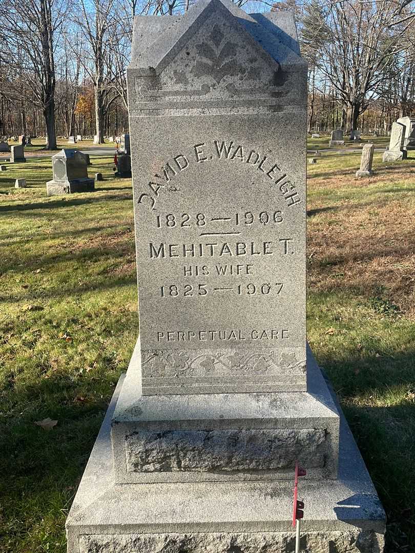 David E. Wadleigh's grave. Photo 3