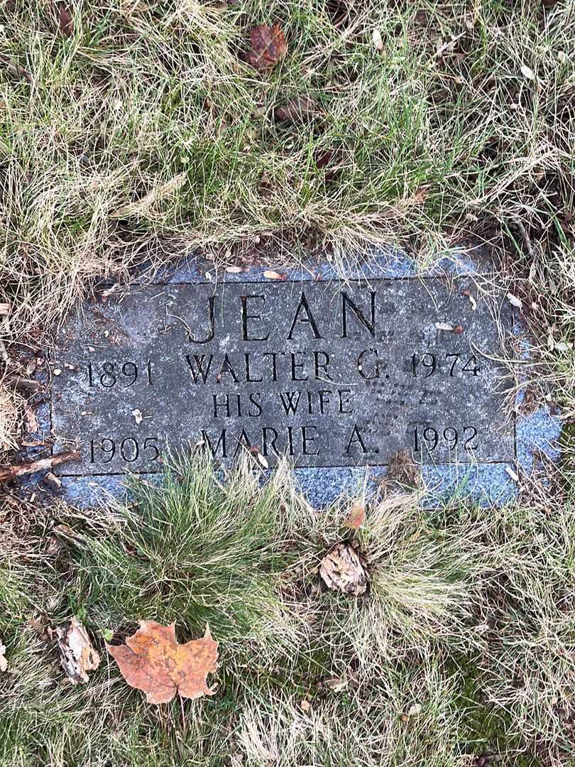 Marie A. Jean's grave. Photo 1