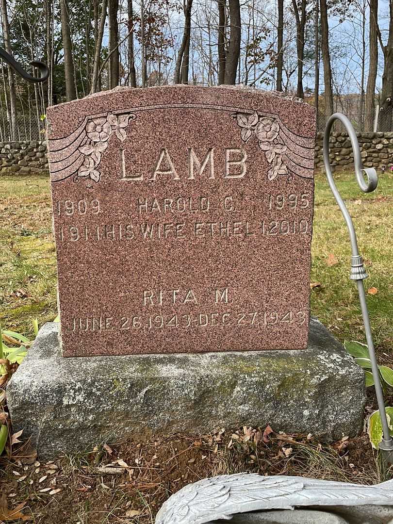 Ethel I. Lamb's grave. Photo 1