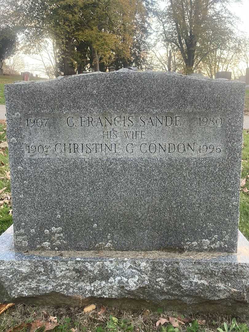 C. Francis Sande's grave. Photo 3