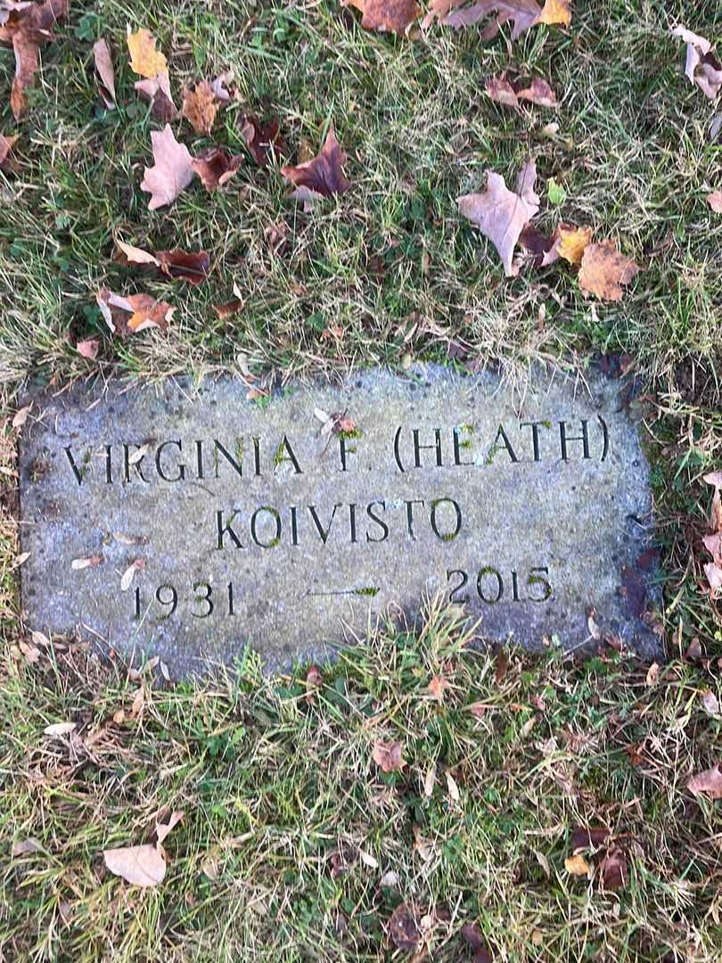 Virginia F. Heath Koivisto's grave. Photo 5