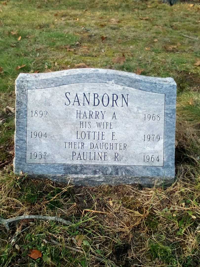 Pauline R. Sanborn's grave. Photo 1