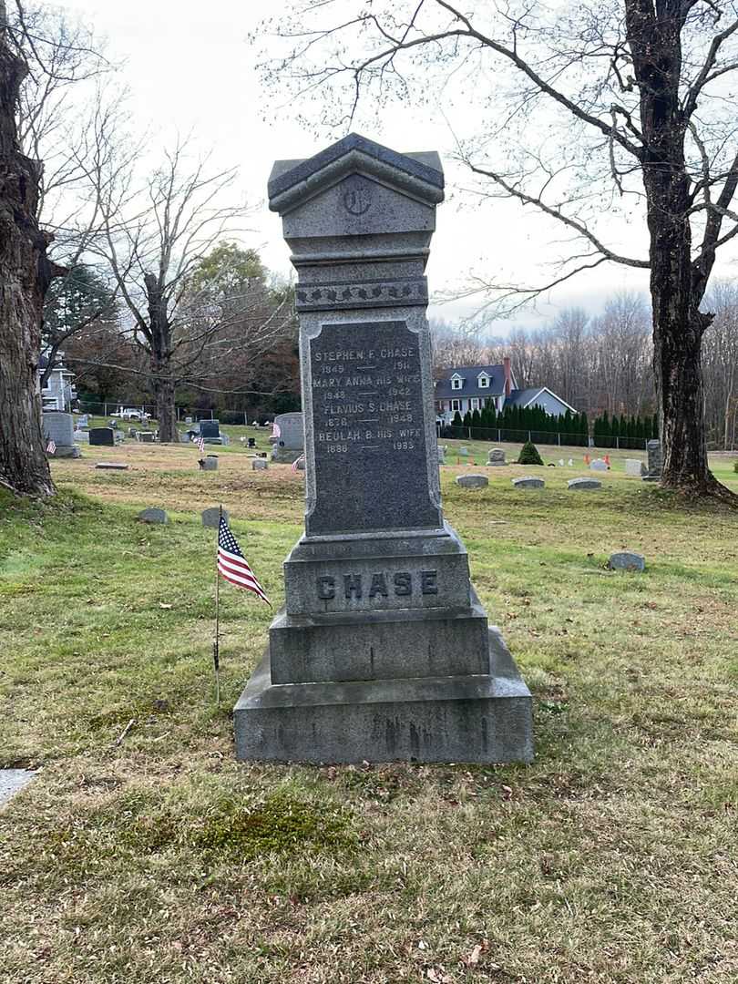 Flavius S. Chase's grave. Photo 2