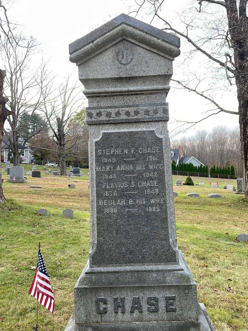 Mary Anna Chase's grave. Photo 3