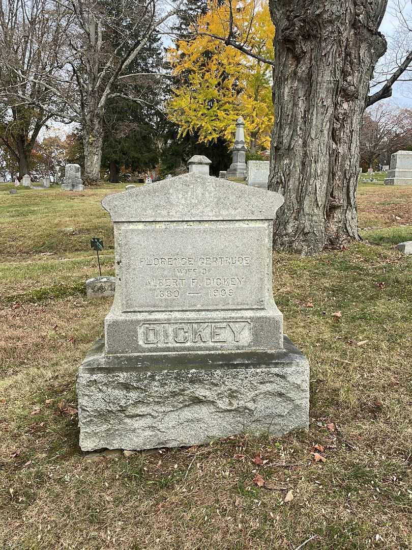 Florence Gertrude Dickey's grave. Photo 2