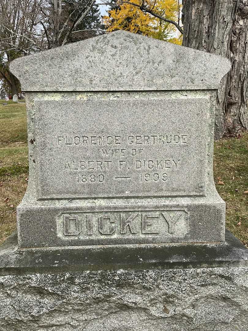 Florence Gertrude Dickey's grave. Photo 3