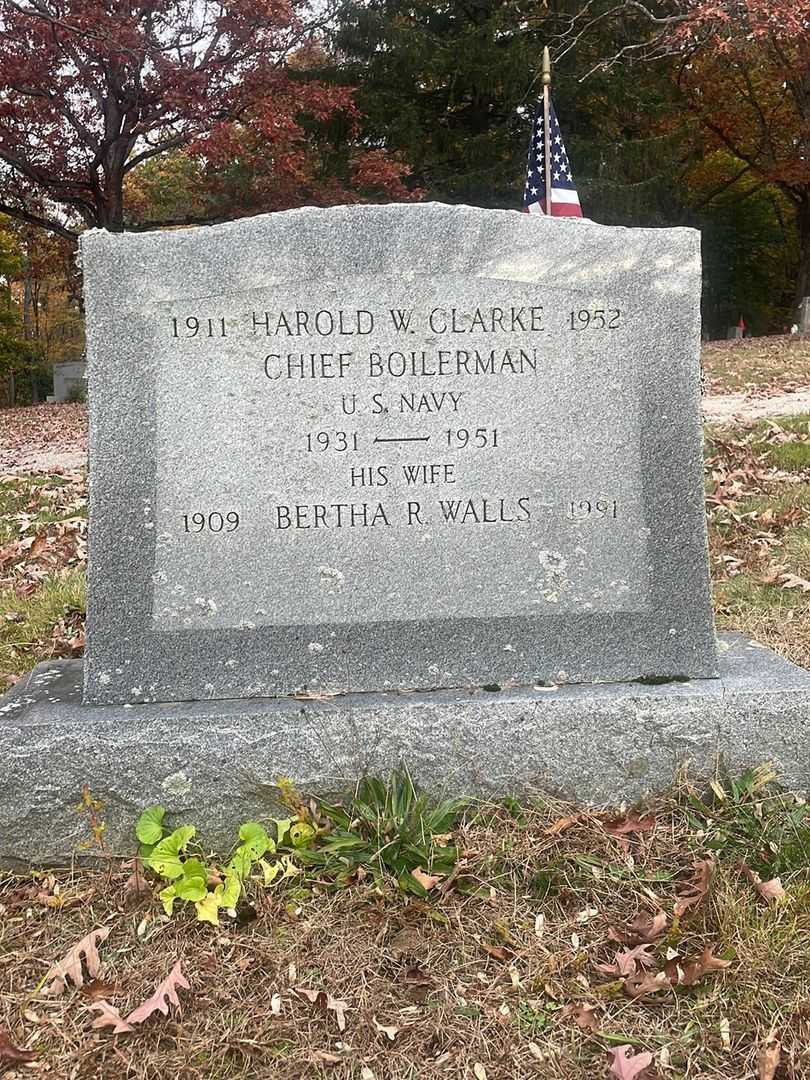 Bertha R. Walls Clarke's grave. Photo 4