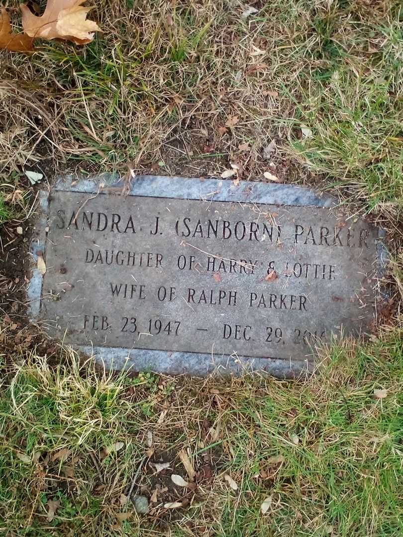 Sandra J. Sanborn Parker's grave. Photo 3