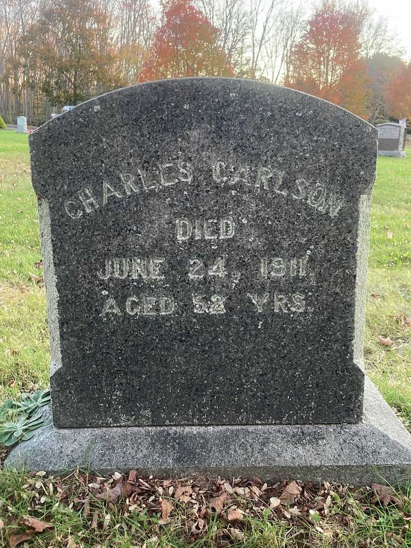 Charles Carlson's grave. Photo 1