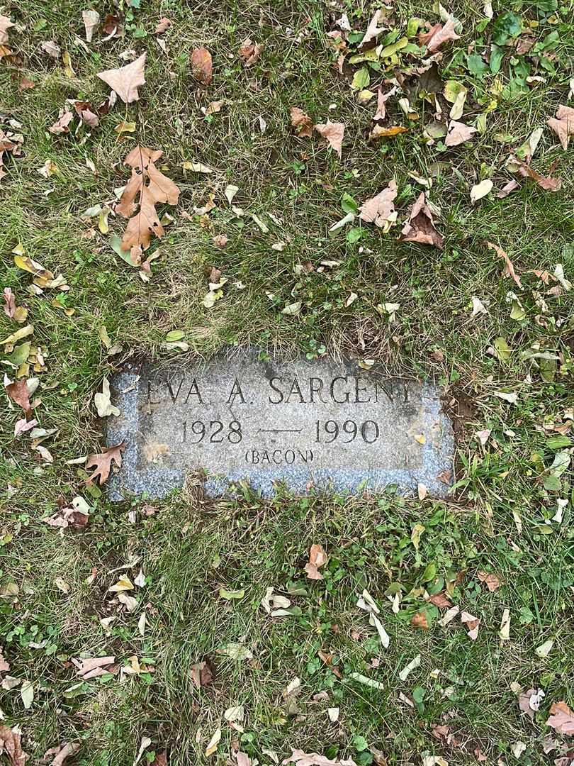 Eva A. Bacon Sargent's grave. Photo 3