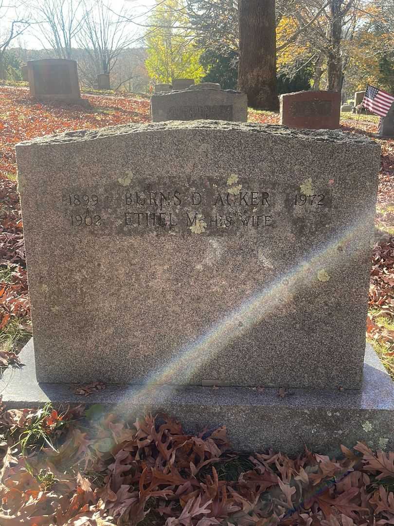 Burns D. Acker's grave. Photo 2