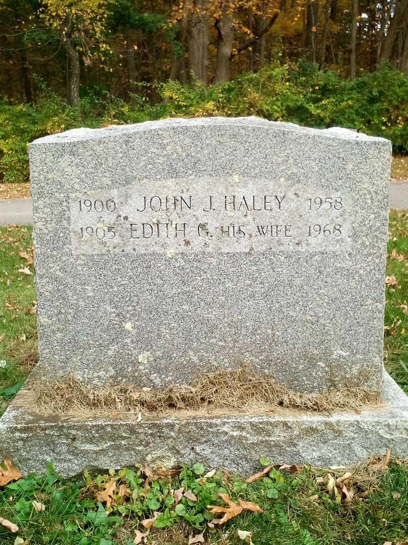 Edith G. Haley's grave. Photo 1