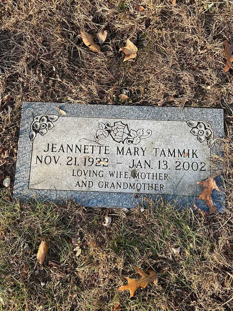 Jeannette Mary Tammik's grave. Photo 3