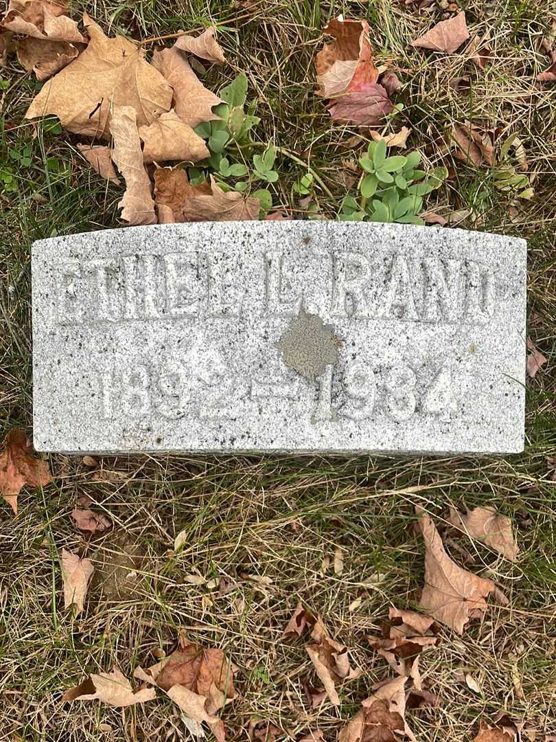 Ethel L. Rand's grave. Photo 3