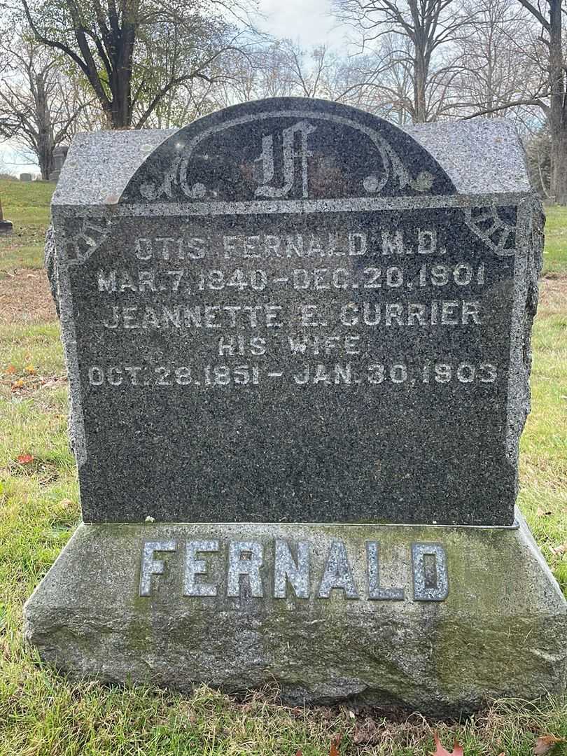 Otis Fernald M. D.'s grave. Photo 3