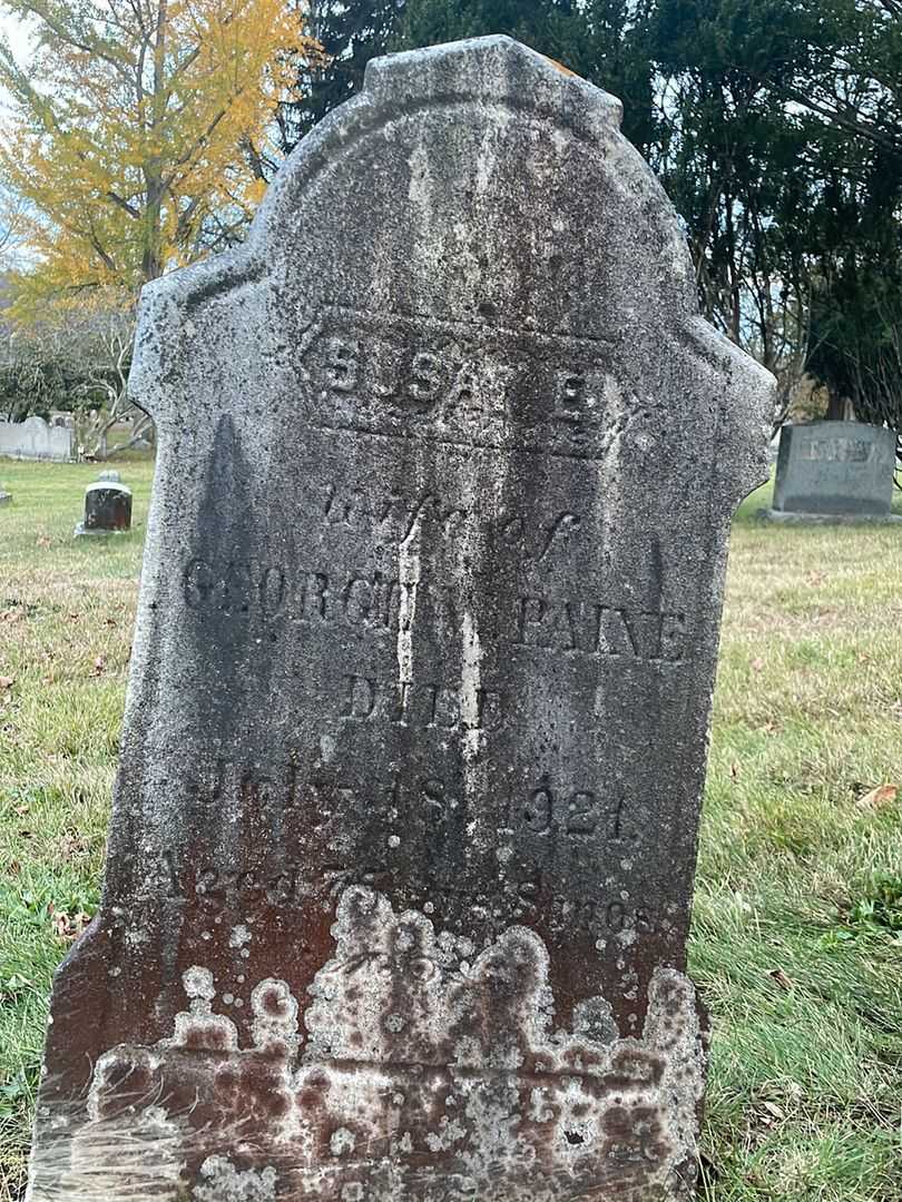 Susan E. Paine's grave. Photo 3