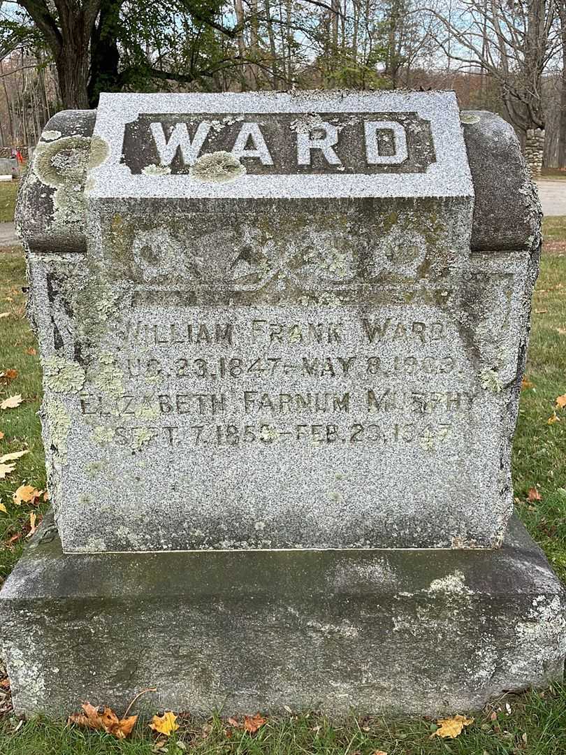 Elizabeth Farnum Murphy Ward's grave. Photo 1