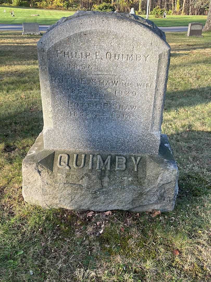 Philip E. Quimby's grave. Photo 1